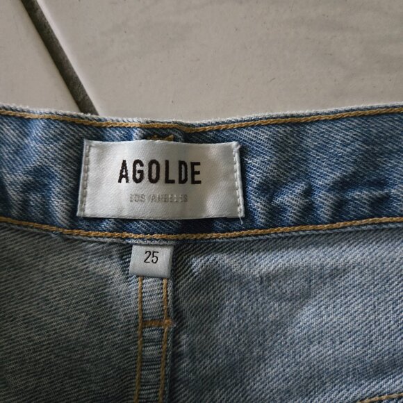 Agolde 90s Mid Rise Loose Fit Jeans Fall Out Wash 25 - Picture 3 of 5